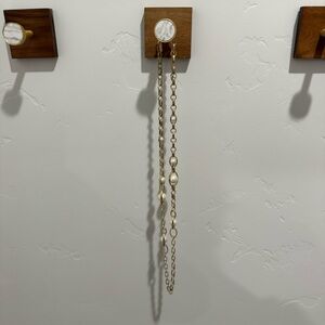 WHBM Gold and Pearl Accent Necklace